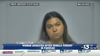 Woman arrested after vehicle pursuit in Paducah
