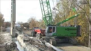 SENNEBOGEN - Special civil engineering 690 HD Duty Cycle Crawler Crane embankment restoration