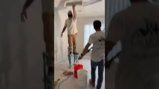 Gettin' that ceiling finished with the LEVEL5 Skimming Blade 🤑 #drywall #tools #shorts