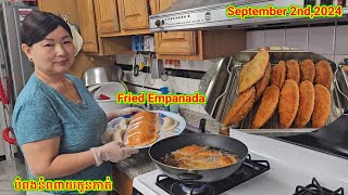 ធ្វើនំពពាយទៀតហើយ. Making Empanada again. On Monday 09.02.24