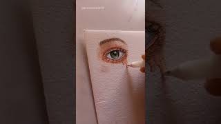 Hyperrealistic Eye with tear Painting | Watercolor painting #shorts #eyedrawing
