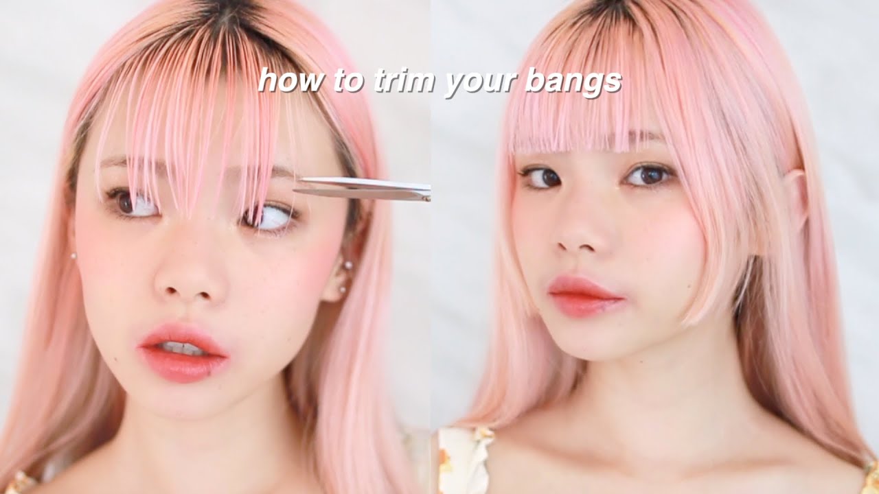 How To Cut Bangs At Home In 5 Minutes Stayhome пёџ Youtube