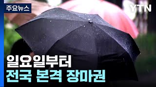 [날씨] 일요일부터 전국 '동시 장마'...곳곳 국지성 호우 / YTN