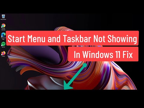 Start menu and taskbar not showing in Windows 11 fix