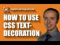 How To Use CSS text-decoration
