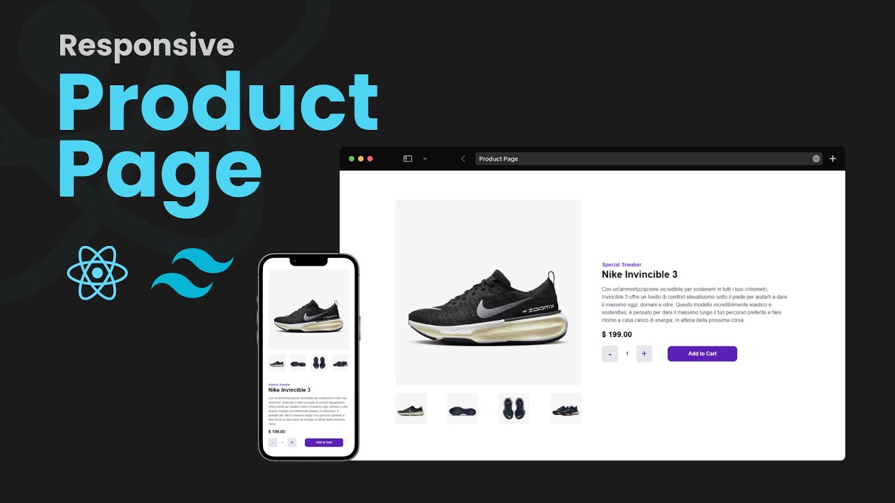 Build A Responsive Product Page In React JS Using Tailwind Css ...