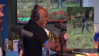 Mike Tyson reacts to man punching Kangaroo