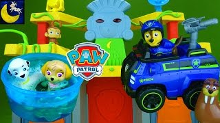 Funny Toy Stories for Kids with Paw Patrol Toys Jungle Temple Playset Tracker Marshall Chase Toys!