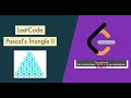 LeetCode Pascal's Triangle II Live Solve!