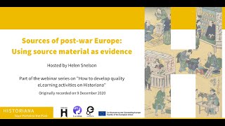 Sources of post-war Europe: Using source material as evidence