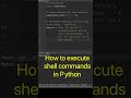 Python execute shell commands