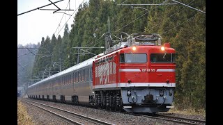 奥羽本線 EF81形+E26系客車 9012レ「カシオペア紀行」 白沢～大館 2021年4月10日