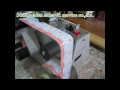 เครื่องติดสติ๊กเกอร์กึ่งอัตโนมัติ ติดรอบภาชนะทรงกลม semi automatic labelling machine model b76