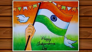 Independence Day oil pastel colours drawing/easy drawing /Gola Art Studio drawing