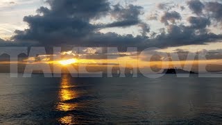 鎌倉・稲村ケ崎から江の島を望む夕景のタイムラプスムービー　無料HD動画素材サンプル【sample m0054】