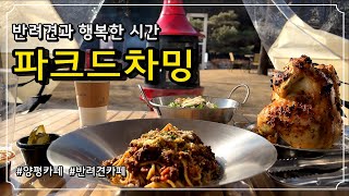 [양평카페] 겨울철가볼만한 프리미엄 애견카페 / 겨울캠핑분위기 애견놀이터 애견수영장 / 양평가볼만한곳 / 원주카페