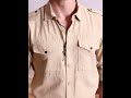 bavarian vitalitt beige double pocket shirt