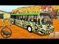 Army Bus Driver US Soldier Transport Duty - Offroad Driving Bus - Android GamePlay