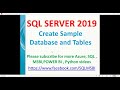 SQL 2019 Tutorials | Create Sample Databases and Tables | sql basics | create database in sql