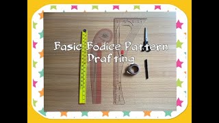 How to Draft Basic Bodice Pattern by 3 Easy Ways- French Curve, Prym Dressmaker Ruler \u0026 Plain Ruler.