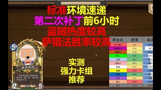 【火火炉石】【标准环境分析】补丁上线之后6小时内环境速递！快来偷分！贼骑萨热度巨高！