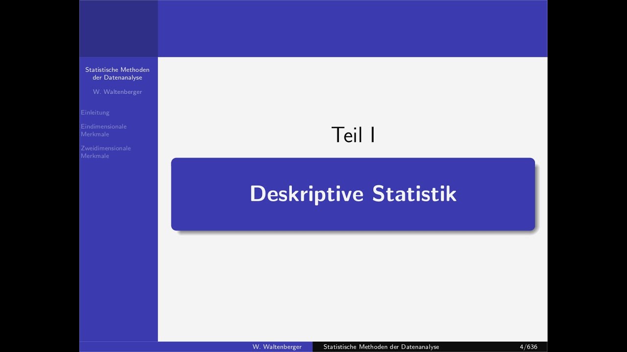 Kapitel 1: Deskriptive Statistik - YouTube