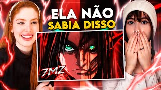 REACT Eren (Attack on Titan) - AO SOM DO ESTRONDO | 7 Minutoz | CR Reacts