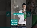 makna dan arti dari sebutan syaikh