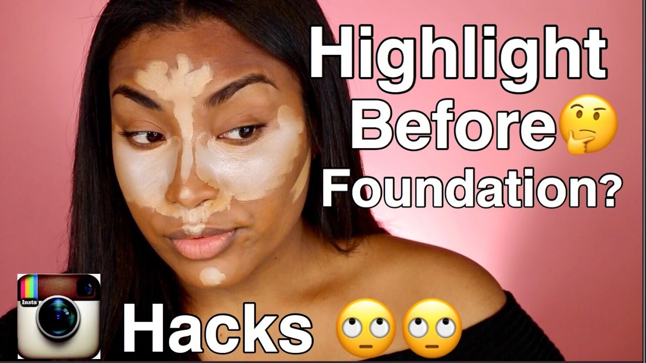 Highlighting Before Foundation Irisbeilin Youtube