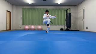 20.12.28 礼　形稽古　平安五段　My daughters Kata practice Heian Godan