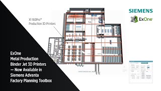 ExOne Metal Binder Jet now available in Siemens Advanta AM Factory Planning Toolbox