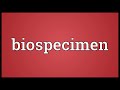 biospecimen meaning