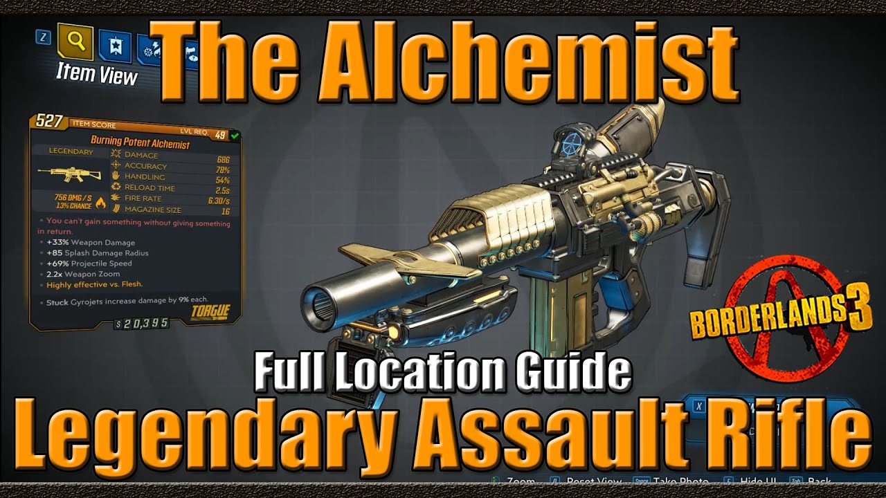 Borderlands 3 | The Alchemist | Legendary Assault Rifle | Full Location ...