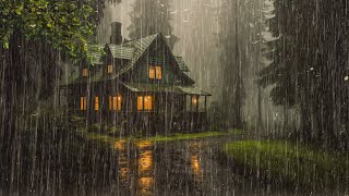 HEAVY RAIN at Night to Sleep Instantly - Study, Relax, Reduce Stress with Rain Sounds