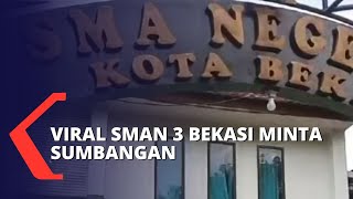 Viral, SMAN 3 Kota Bekasi Minta Sumbangan ke Orang Tua Murid!