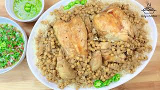 Kabsah Chicken with Rice - Jalapeño Sauce - Salad كبسة دجاج مع المعبوج والسلطه Majboos (Кабса)