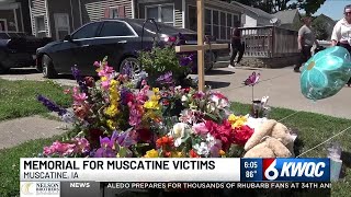 Neighbors make memorial for Muscatine victims