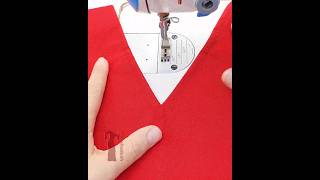 خياطة وتغليف زاوية الرقبة - Neck corner stitching #خياطة #فصالات #sewing #viral #shorts #explore