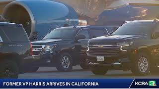 LIVE | Former Vice President Kamala Harris is arriving back in California at Burbank Airport.