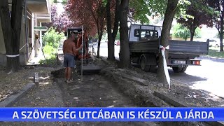 A szövetség utcában is készül a járda