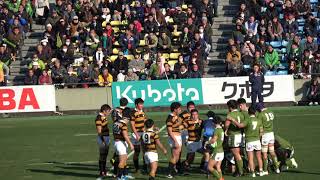 第54回全国大学ラグビー選手権大会準々決勝　慶応ＶＳ大東文化大　慶応最後の攻撃　大東文化大逆転33ー 28