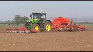 John deere  7310r seeding wheat 2017 with kuhn  fastliner