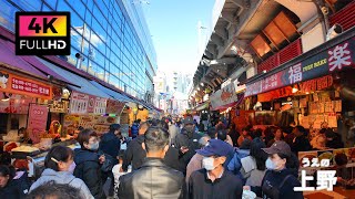 【4K】師走の上野アメ横を散歩 (Dec. 2023) | Walk around Ueno Ameyoko at the end of the year.