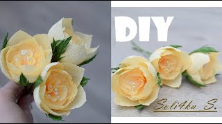 DIY soli4ka_s Красиві  квіти з гофрованого паперу/ цветы с гофробумаги/ crepe paper flowers