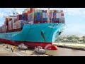 Tiny Train Pulling World Largest Ships Across Panama Canal