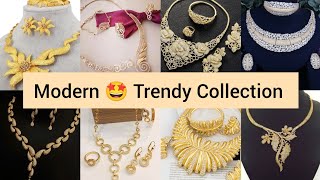 Dubai Modern and Stylish Gold Necklace Set | The Ultimate Luxury Jewelry