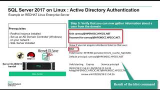 Microsoft SQL Server 2017 on Linux REDHAT 7.4 use Active Directory Authentication.