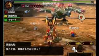 [MH4G]弓でバサルモス亜種（桃岩竜からの贈り物）・・・元気ドリンコ集め