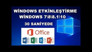Windows 10 8 7 Etkinleştirme %100 ✔ 2018