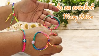 💖✨️pulsera a crochet en 10 minutos paso a paso fácil patrón a ganchillo / Mary Rolon